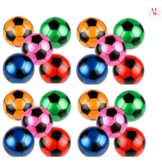 PACOTE PROMOCAO COM 20/30/40/50/60/70/80Unidade Bola De Vinil Modelo Futebol 22cm Cores SORTIDO
