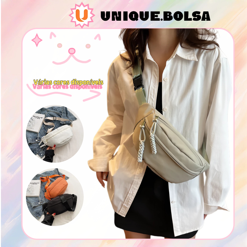 Pochete Crossbody Unissex Impermeável Compacta Leve e Funcional Perfeita para o Dia a Dia e Viagens em Oferta na Shopee