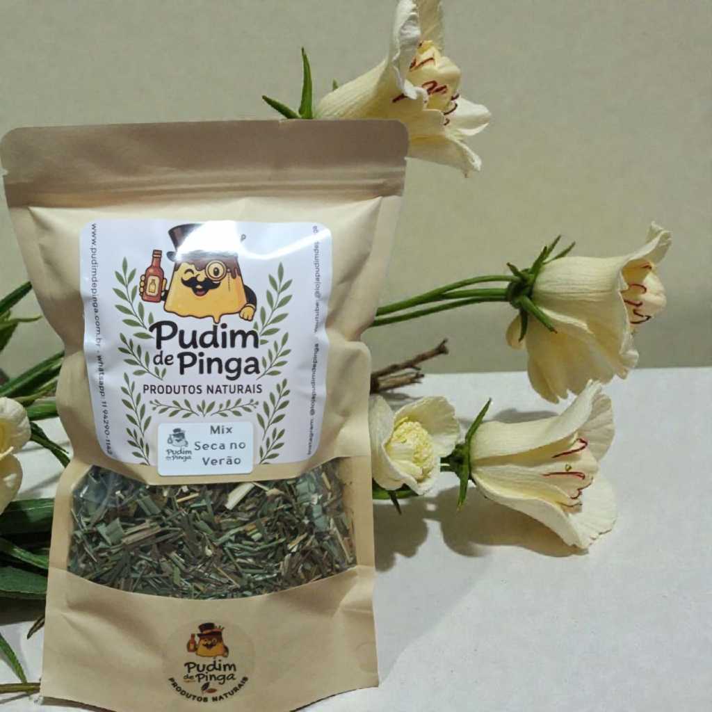 Chá Mix Seca no Verão com Hibisco, Cavalinha, Sene, Carqueja e Capim Limão - O melhor Mix da Shopee
