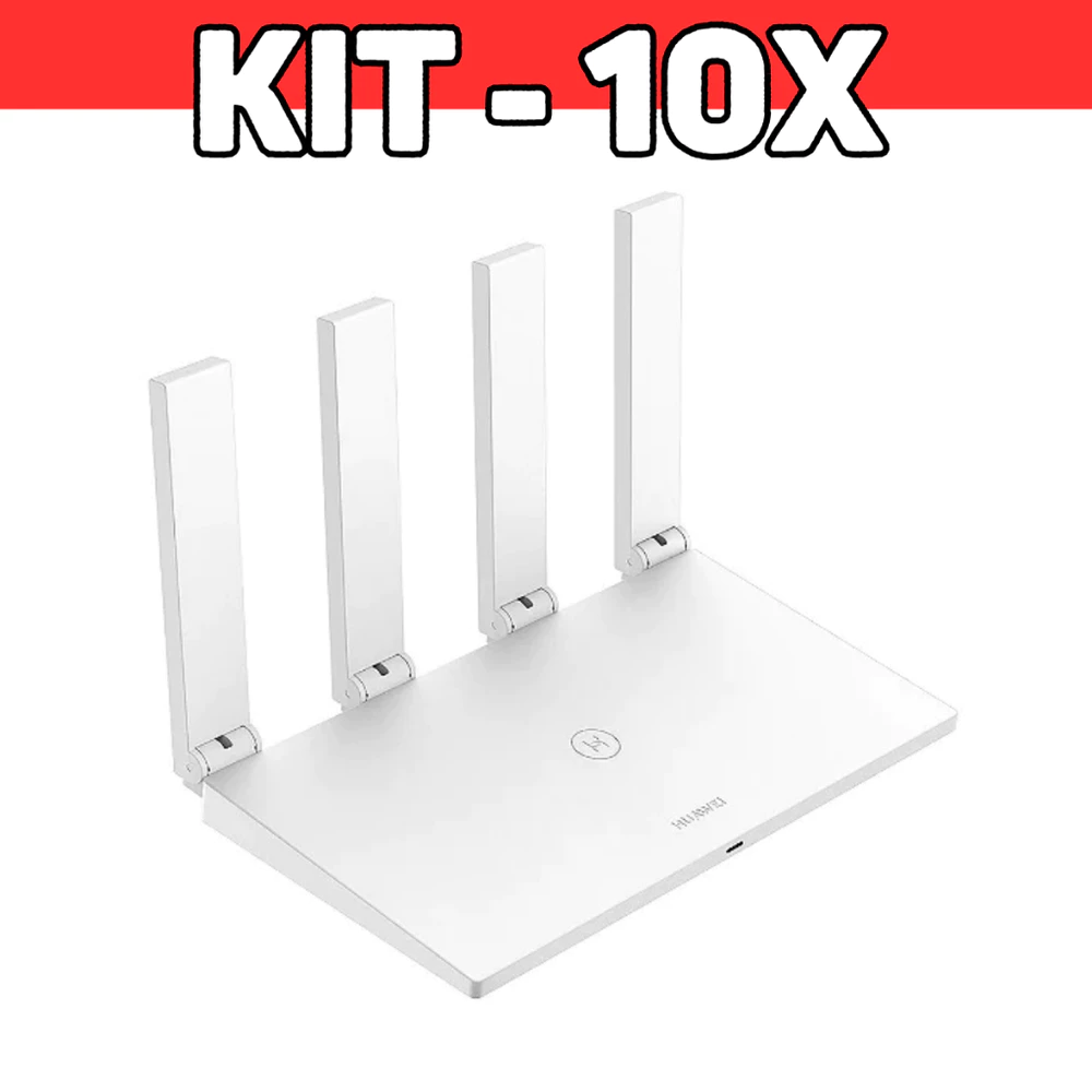 KIT 10x - Roteador Seminovo HUAWEI WS7000 Wifi 6 + Ebook 1300Mbps Longo Alcance, Mais Rápido e potente + Fonte