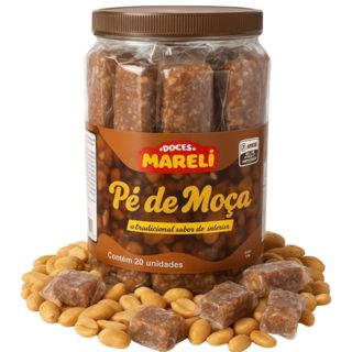 Pe de Moca Doce de Amendoim Caseiro Tradicional Cremoso Festas e Eventos - Pote com 20 Unidades de 50g em Oferta na Shopee