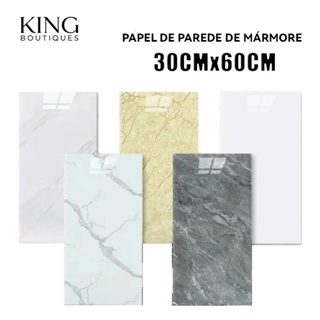 KIT Placa Adesiva 3d Mármore De Parede Relevo Lavável 30cm X 60cm em Oferta na Shopee