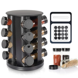 Kit 16 Porta Tempero Condimento Organizador Giratório de Temperos 360° – Porta Temperos Rotativo para Cozinha em Oferta na Shopee