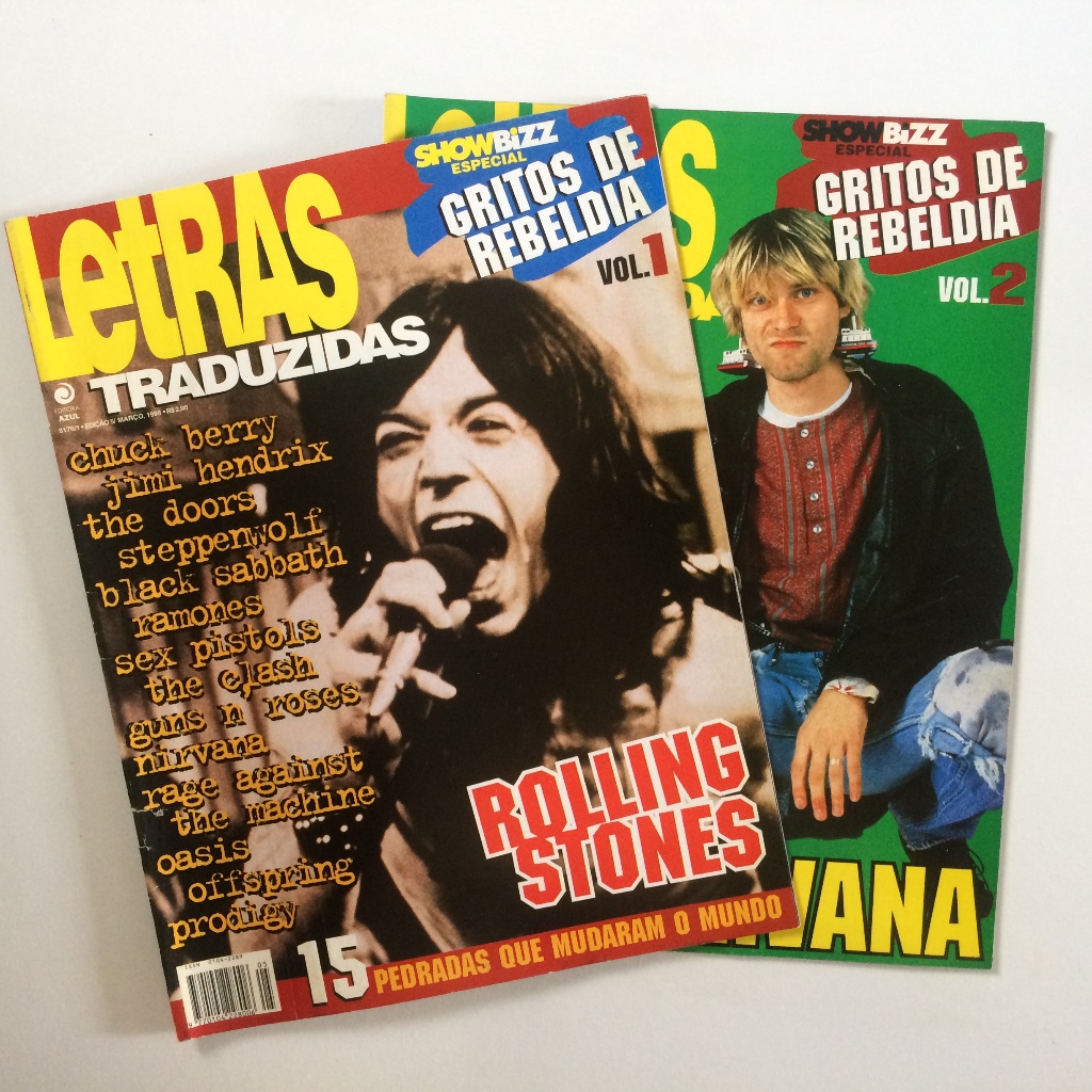 BIZZ LETRAS TRADUZIDAS GRITOS DE REBELDIA 2 VOLUMES GUNS THE DOORS NIRVANA