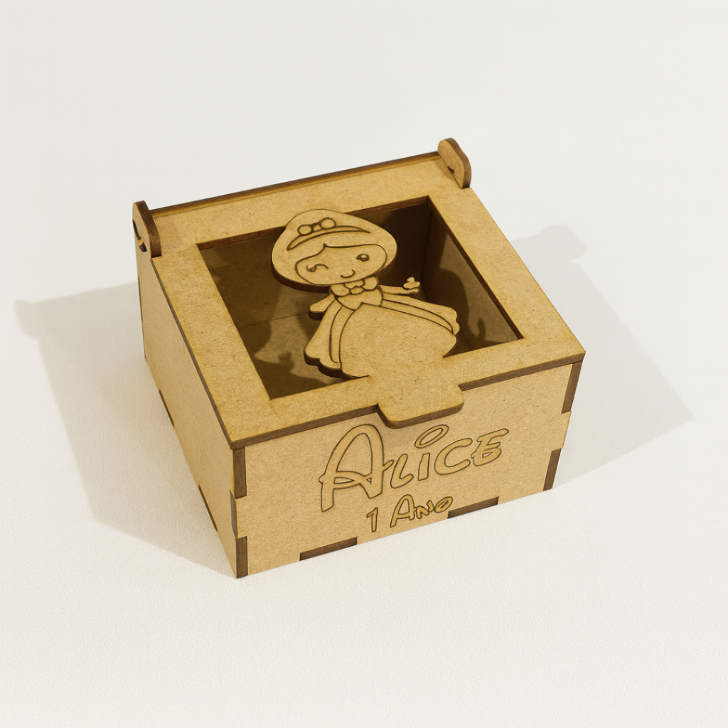 Kit 40 Caixas MDF Branca de Neve Baby Personalizadas Lembrancinhas Aniversário Festa Infantil Decoração