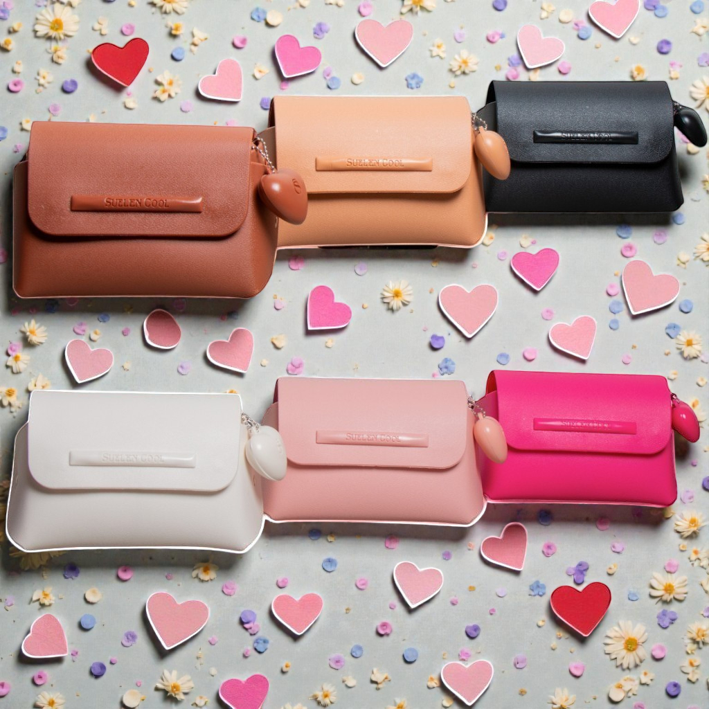 Bolsinha Suellen Pequena Feminina com Coração Clutch, Necessaire, Bolsa Porta Maquiagem   OffVia