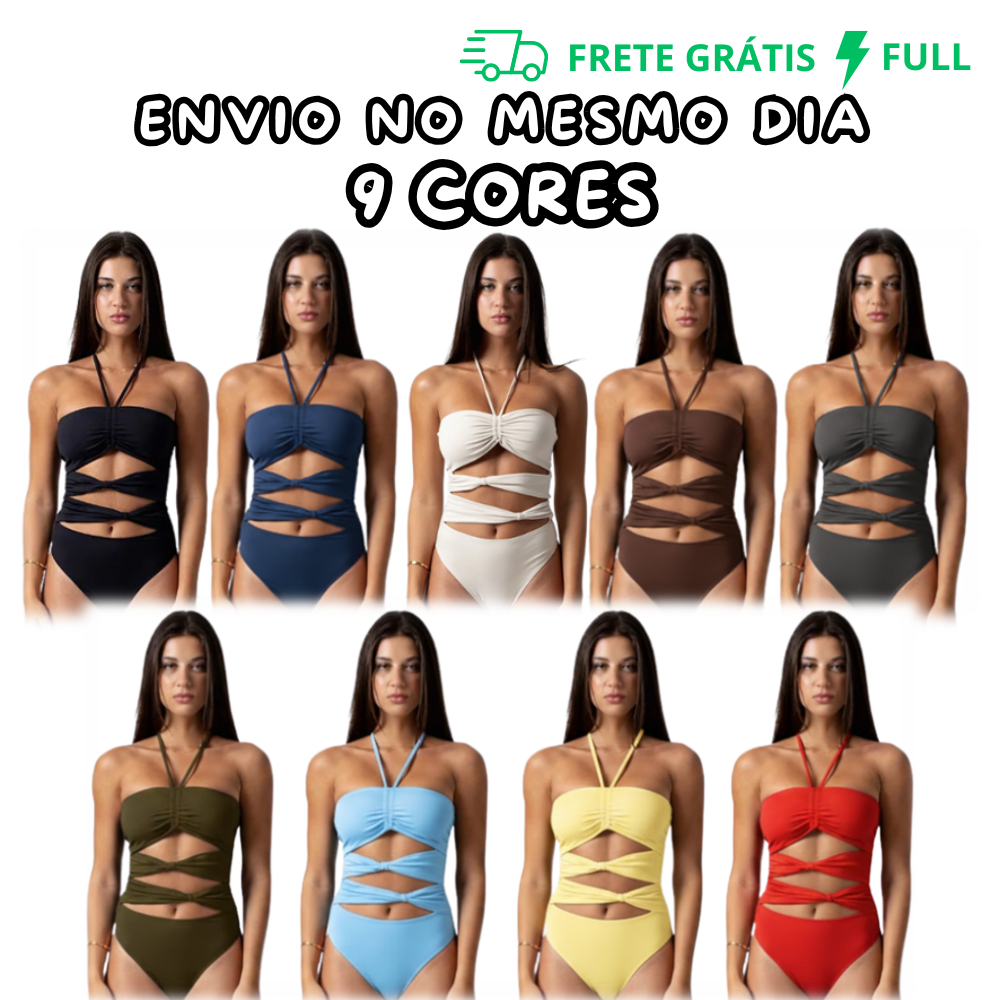 BODY 9 CORES POLIAMIDA 3 TIRAS COM AMARRAÇÃO - VESTE 36 AO 40 em Oferta na Shopee