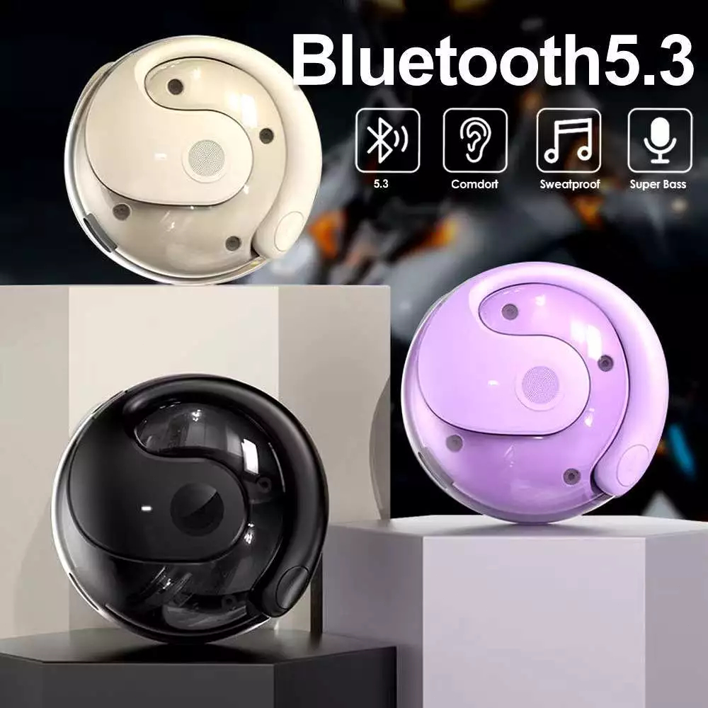 Bluetooth Sem fio Fone de ouvido Ergonômico TWS Suporte Orelha Pendurada Anti-queda