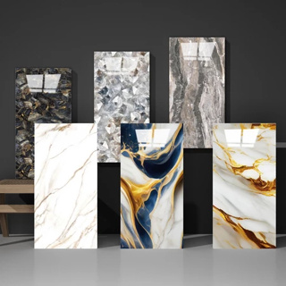 10/20/40PCS Placas Adesivas Mármore Parede Autocolante 3D Porcelanato 30 cm x 60 cm em Oferta na Shopee