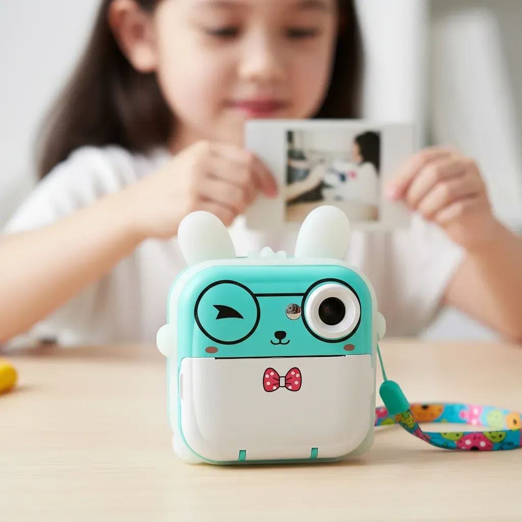 Camera Impressora Infantil Foto Instantanea Vídeos Jogosapp Rosa/Azul
