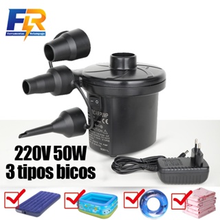Bomba Elétrica Pneumática Para Secar E Encher Colchão Boias Piscinas Infláveis Portátil Esvaziar E Inflar,3 tipos bicos em Oferta na Shopee