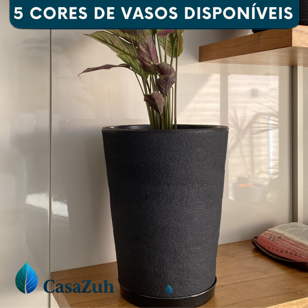 Vaso De Planta Flores Decorativo Pequeno Coluna Texturizada Interno e Externo Polietileno em Oferta na Shopee