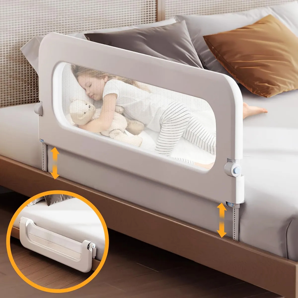Grade De Cama Com Tela De Segurança Para Bebês E Idosos Cinza Grade Para Cama em Oferta na Shopee