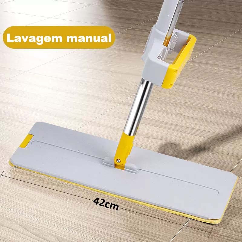 Mops Remolque plano sem lavagem, remolque giratório grande, remolque preguiçoso duplo uso seco e úmido, doméstico, hotel em Oferta na Shopee