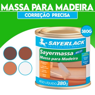 Massa Para Madeira F12 Correção Calafetar Sayerlack 380g - Cores em Oferta na Shopee