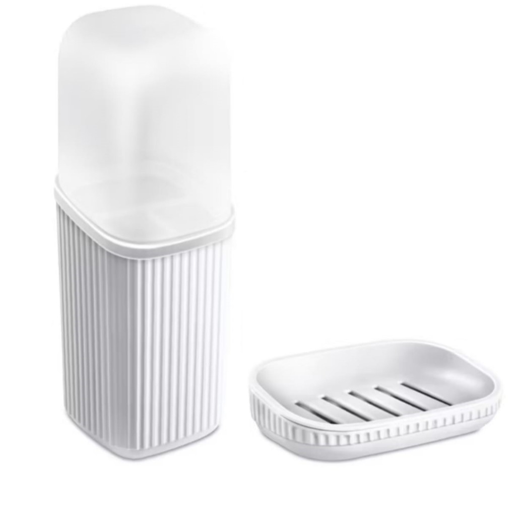 Kit 2 itens: Porta Escova e Saboneteira de Pia em Oferta na Shopee