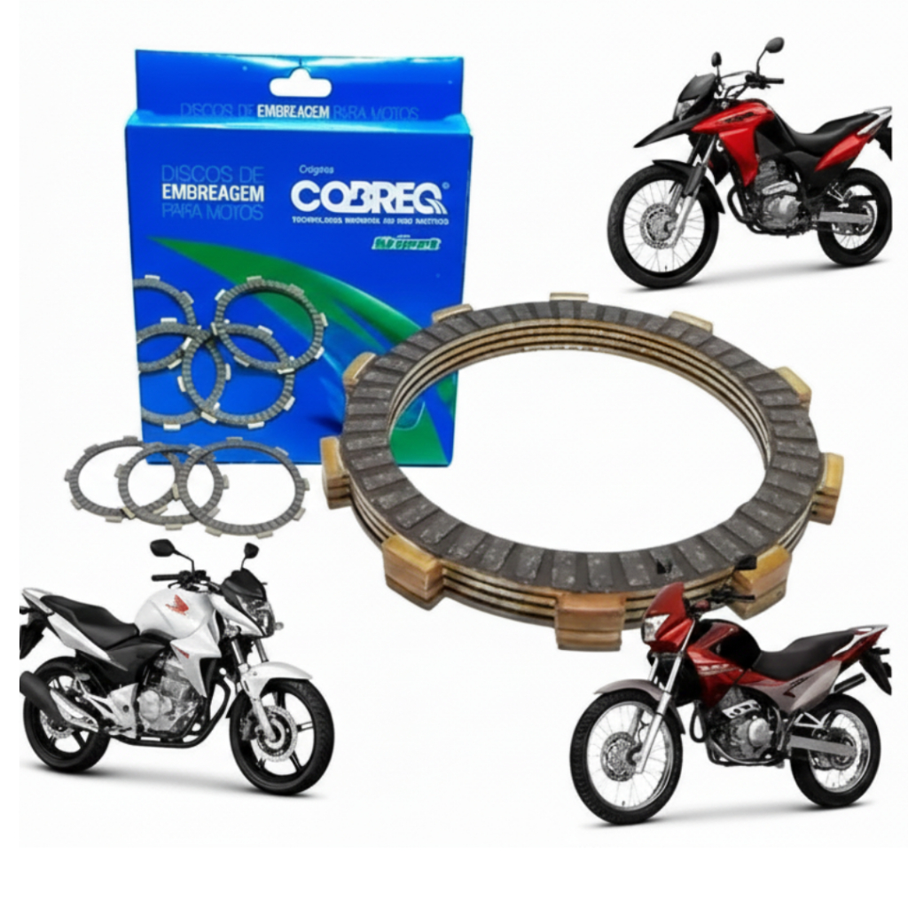 Disco De Embreagem Honda XRE 300 XRE300 2009 2010 2011 2012 2013 2014 a 2017 Original Cobreq 0011de em Oferta na Shopee
