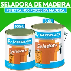 Selador Sayerlack Extra Concentrada para Madeira Premium 3,6L e 900ml
