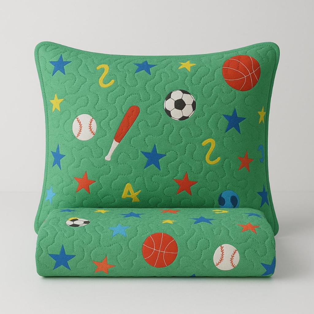Cobre Leito Infantil Estampado + Jogo de Lençol Solteiro + Porta Travesseiro | Enxoval 6 Peças