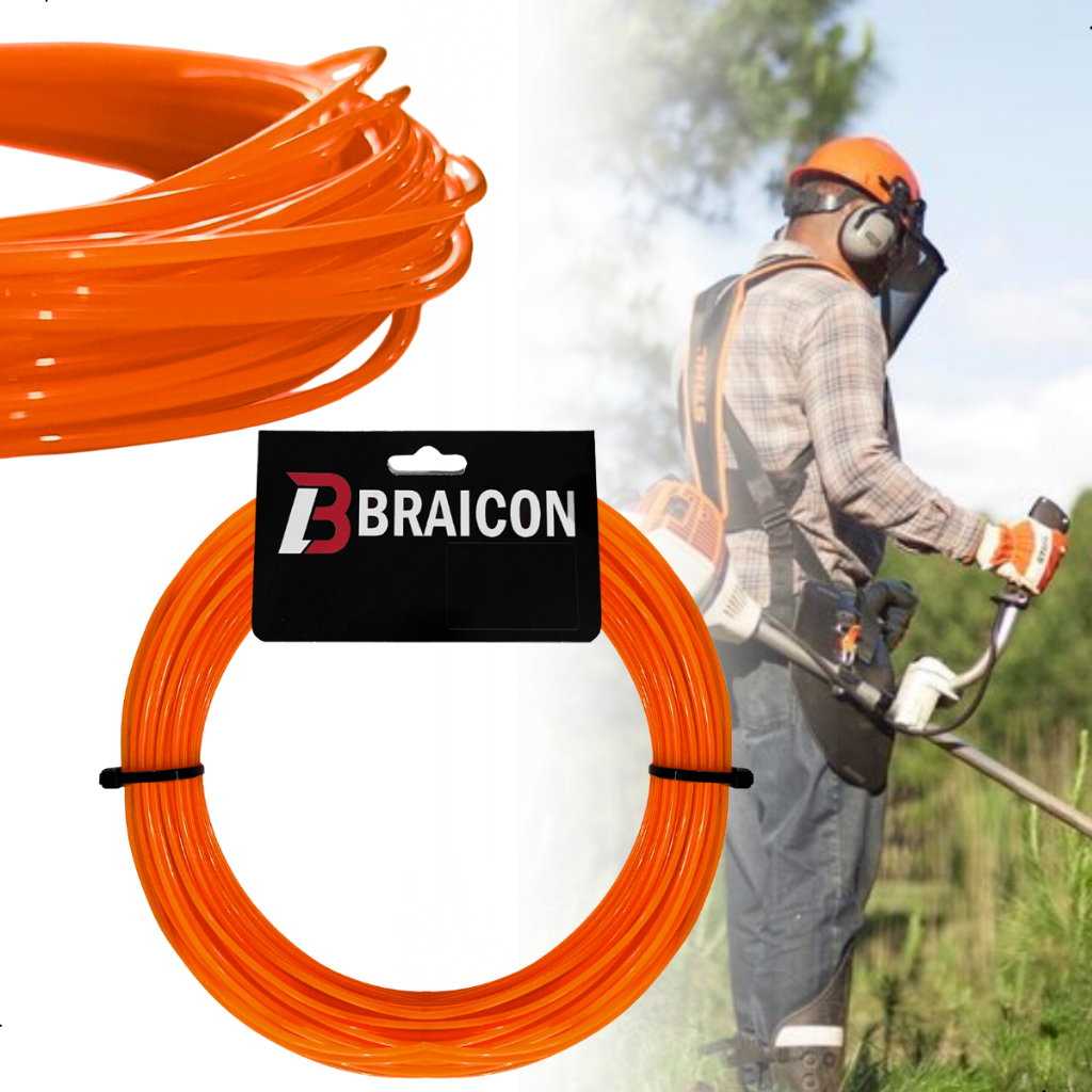 Fio De Nylon 20 Metros 1,65 à 2,4mm Para Roçadeira e Aparador Kala Alta Performance e Resistência