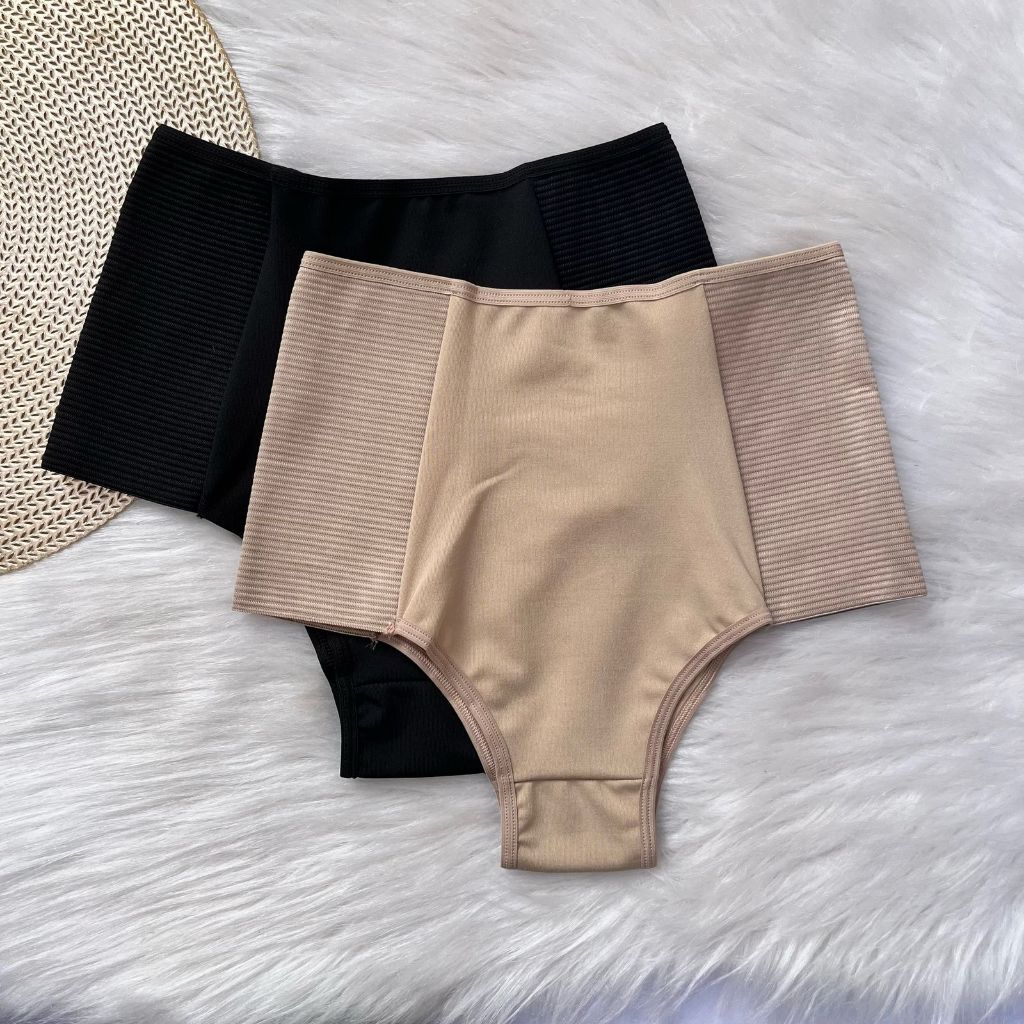 Calcinha Cinta Modeladora Plus Size/ Regular Cintura Alta Fitness Alta Compressão Aperta Barriga