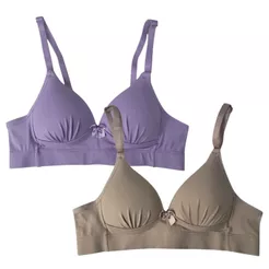 Kit 2 Sutiã Menina Moça Poliamida Juvenil Infantil Básico Liso Confortável