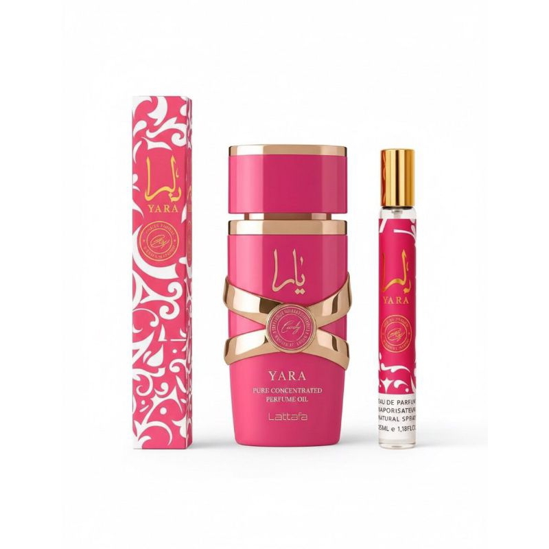 Yara Candy 35ml Eau Parfum Bottle cigar style