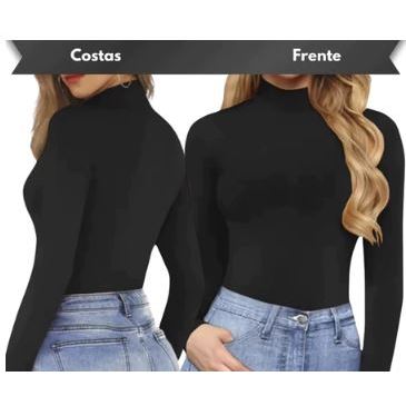 BLACK FRIDAY CHEGOU!! BLUSA FEMININA Manga Longa Cacharrel Suplex Confortável Básica Gola alta