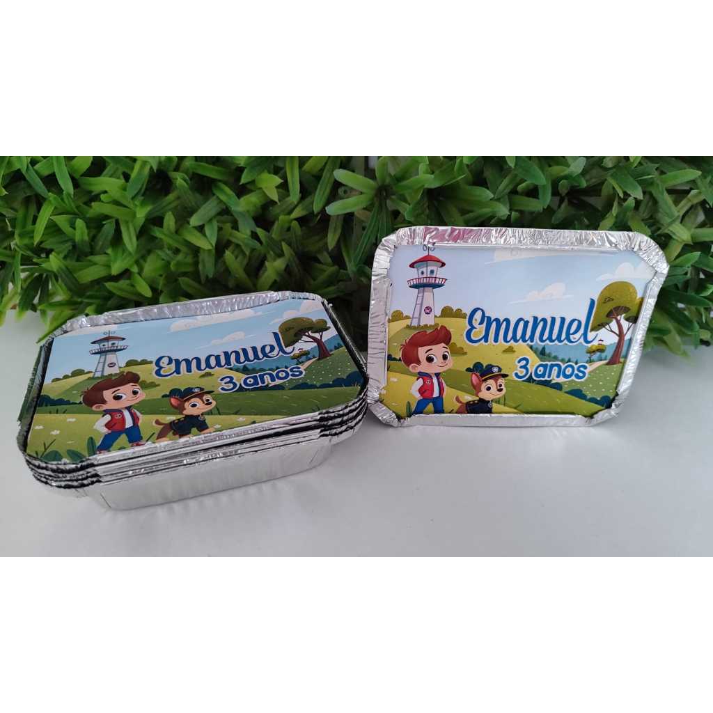 Marmitinha personalizada Patrulha Canina menino ,lembrancinha infantil,lembrancinh aniversário,festa infantil