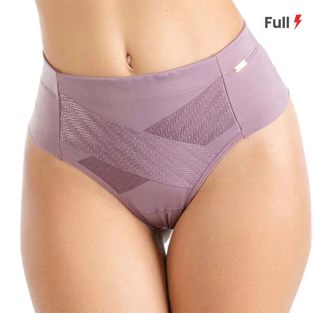 Calcinha Fio Dental Cintura Alta Power Compressão Zero Barriga Dilady em Oferta na Shopee