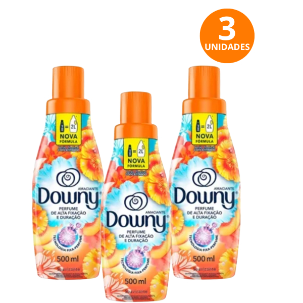 Kit 3x Amaciante Concentrado Downy Verão Tropical 500mL