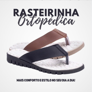 Sandália Rasteira Feminina Massageadora Ortopédica Para Esporão e Fascite Plantar  P00231 em Oferta na Shopee