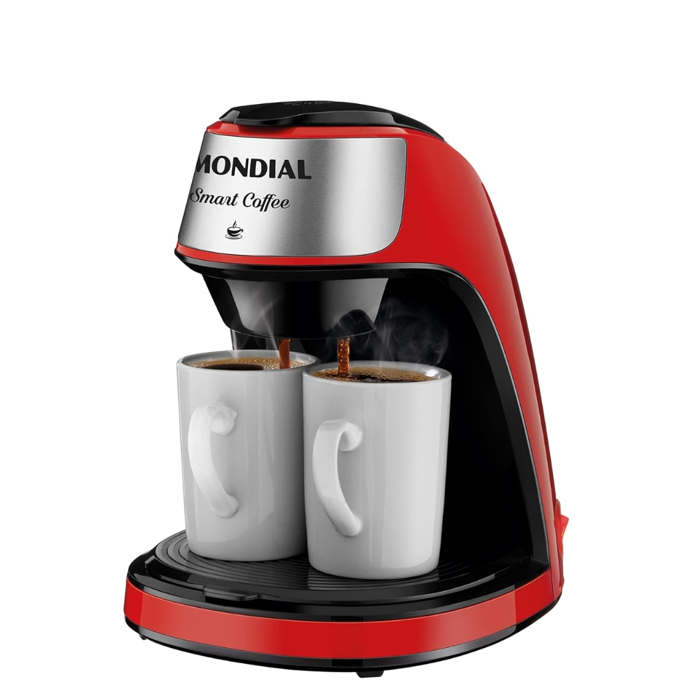 Cafeteira Mondial Smart Coffee 500W, Filtro Permanente, Acompanha 2 Xícaras de Porcelana 120ml