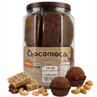 Doce Pe De Moca Chocomoça Amendoim Cremoso Chocolate Brigadeiro Tradicional Caseiro Festas Eventos - Doces Mareli - 20un em Oferta na Shopee