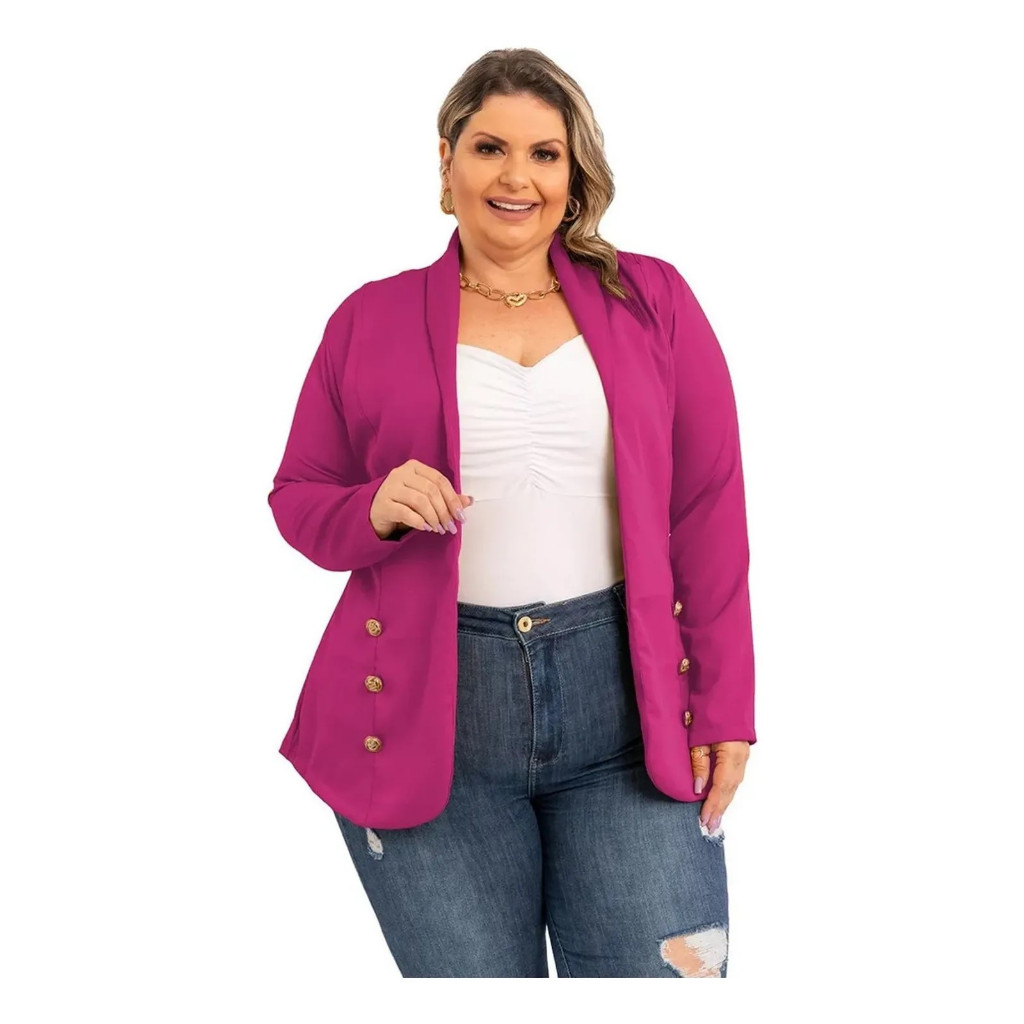 Blazer Max Social Alfaiataria Plus Size Luxo 2026