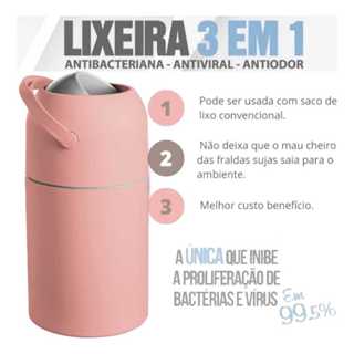 Lixeira Antiodoor 3 em 1 Pet e Bebe em Oferta na Shopee