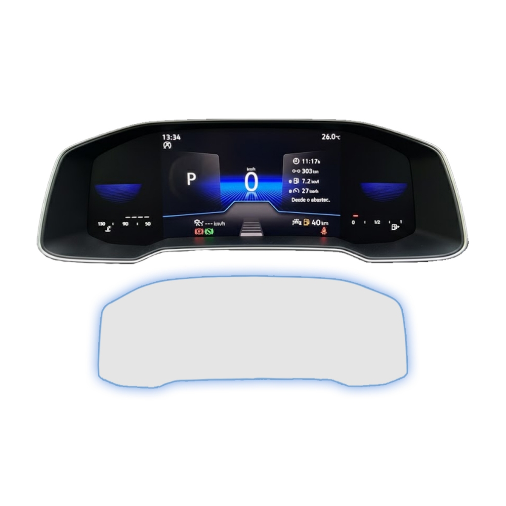 Película Protetora Para Painel Digital VW Polo Comfortline — imagem 2 de 2