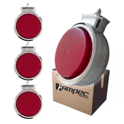 Kit 4 Lanterna Bojuda Foguinho Três Marias Vermelha LED Bivolt 12v / 24v H3