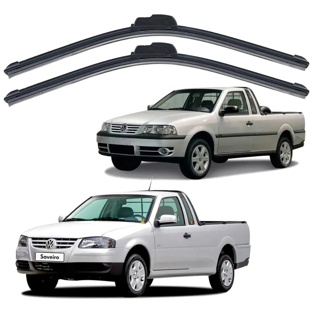 Par Palheta Limpador Parabrisa Saveiro G3 G4 Par Paleta Dianteira Para brisa Saveiro G3 G4 2000 2010