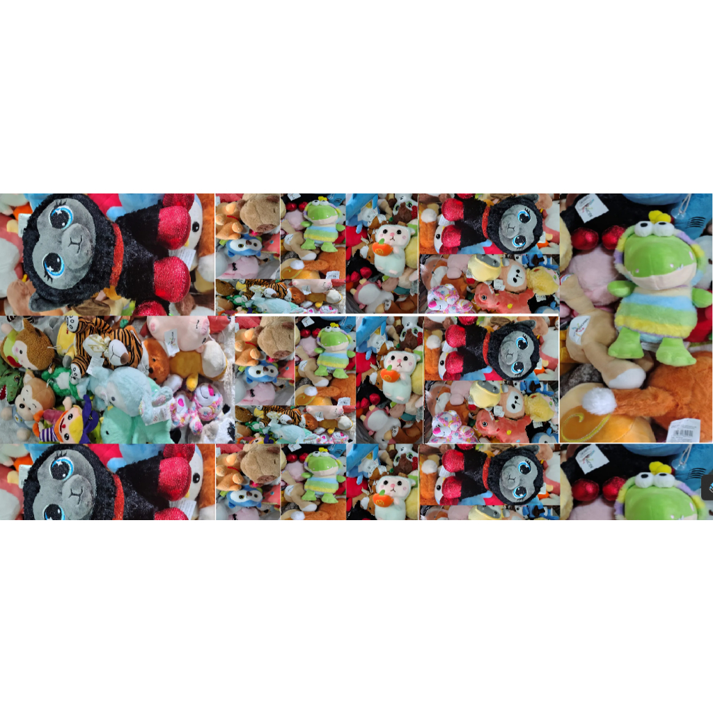 Mix de Pelúcia p/ Máquina de Bichinho (Grua) COM 5 UNIDADES • 15 a 20cm • MODELOS SORTIDOS
