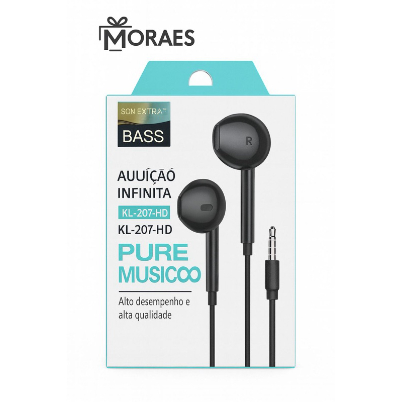 🎧 Fone de Ouvido PureMusico – Moraes Presentes Alta qualidade, conforto e som potente para o seu dia a dia!