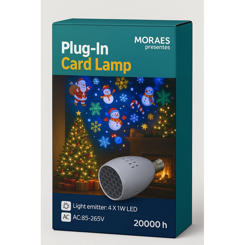 🎄 Projetor de Natal LED – Efeito Decorativo Mágico