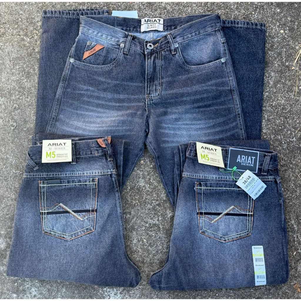 calça cinc country jeans rodeio 100% algodão ariat calça de cowboy