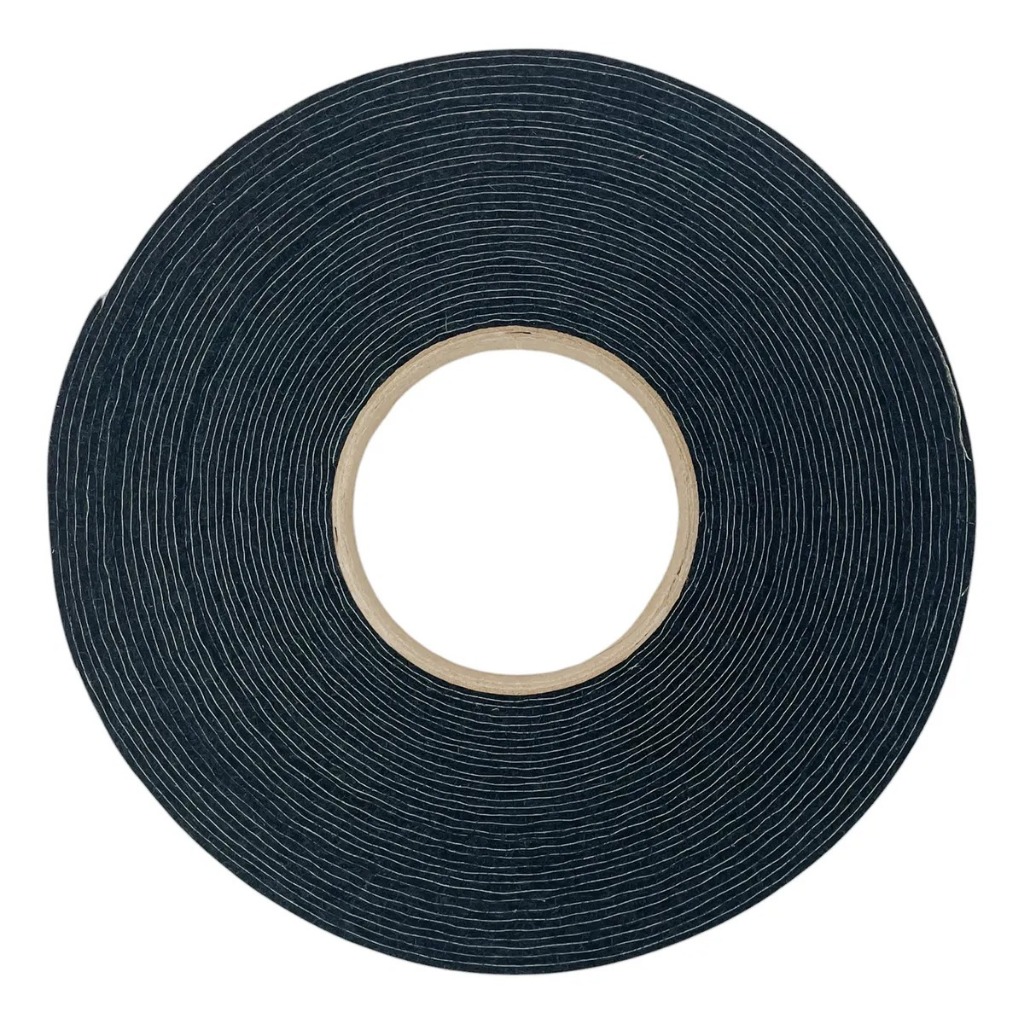 Fita Adesiva Anti-ruído De Feltro De Lã 12mm X 10m - Wurth Preto