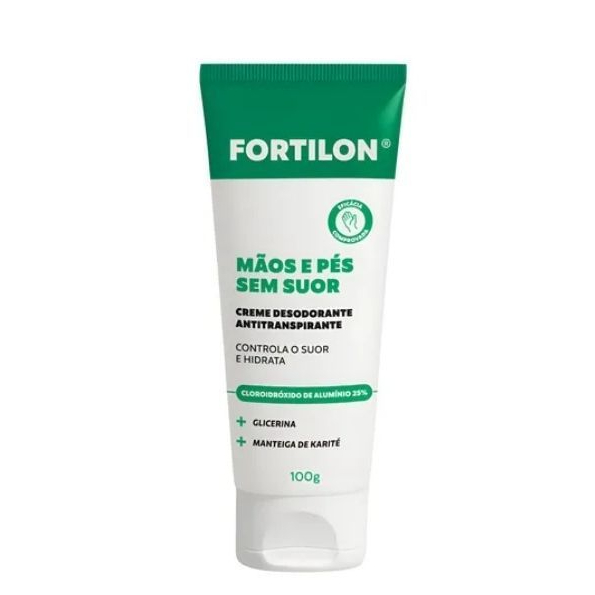 Creme Antitranspirante Dailus Fortilon Mãos e Pés Sem Suor 100g em Oferta na Shopee