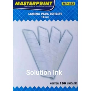 Lamina De Estilete Larga 18mm Masterprint Cx C/ 100 Unidades. em Oferta na Shopee