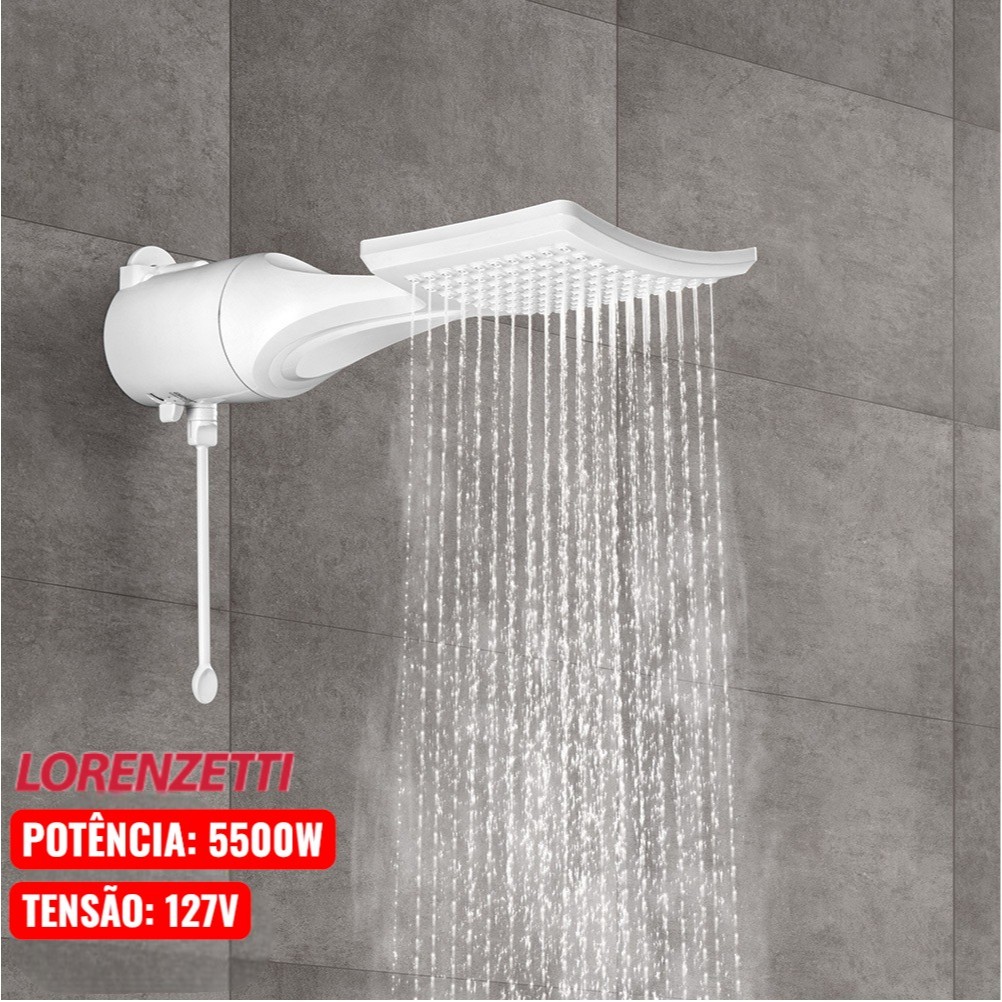 Chuveiro Ducha Eletrônica Loren Shower Ultra Lorenzetti 127v 5500w Branco