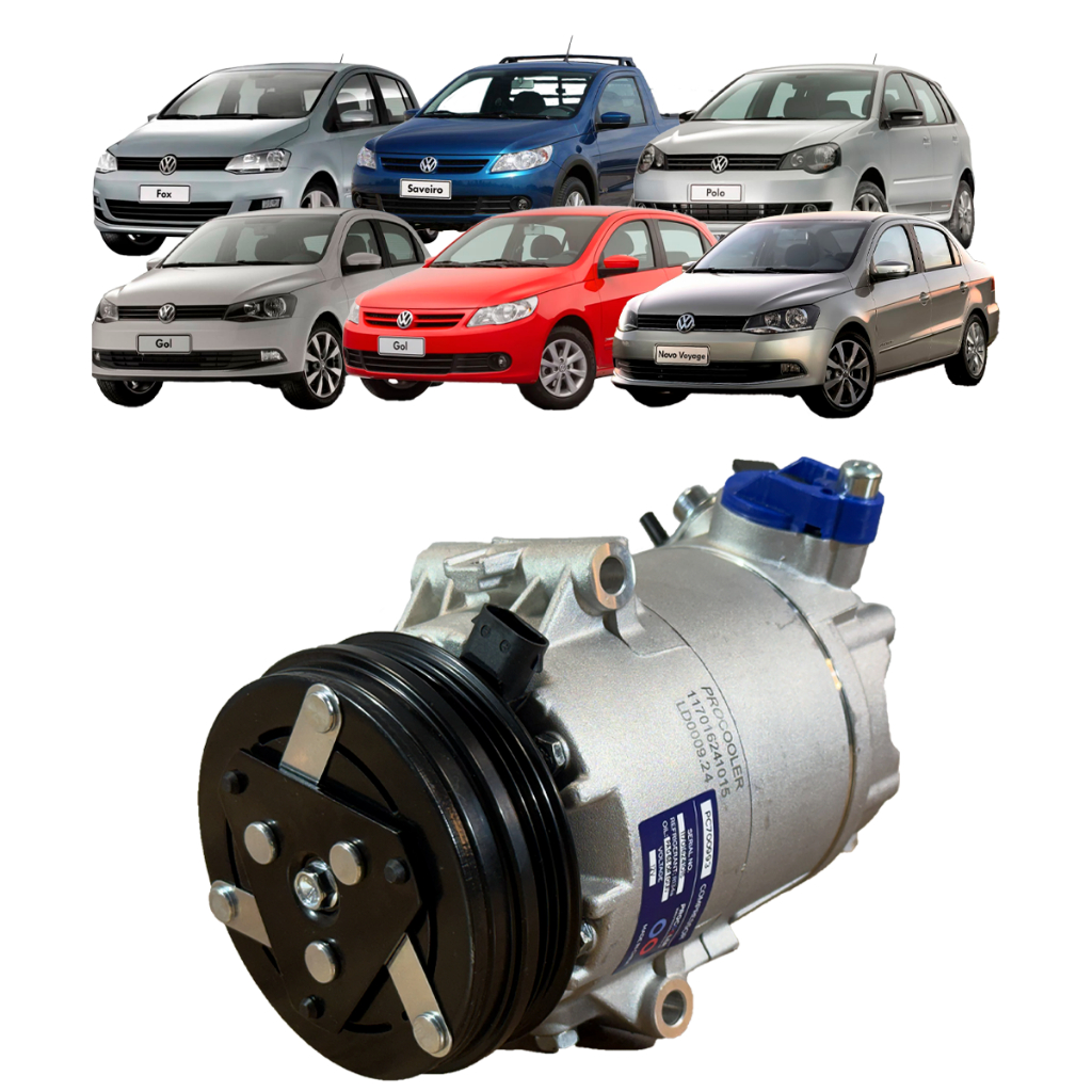 Compressor Ar Condicionado VW Gol G5 / G6, Fox, Polo 1.0 1.6 2007 a 2015 Gol G em Oferta na Shopee