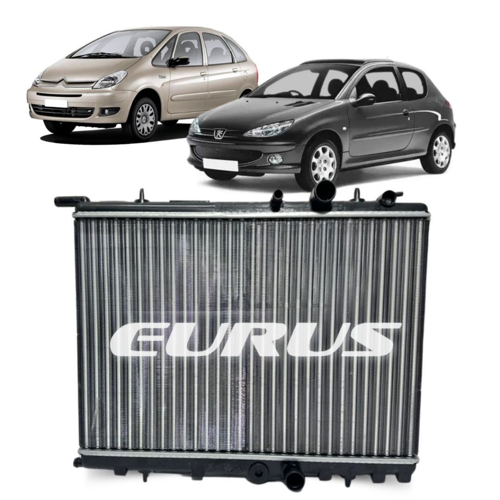 Radiador Eurus Citroen Xsara  Peugeot 206 207 1999 a 2015 em Oferta na Shopee
