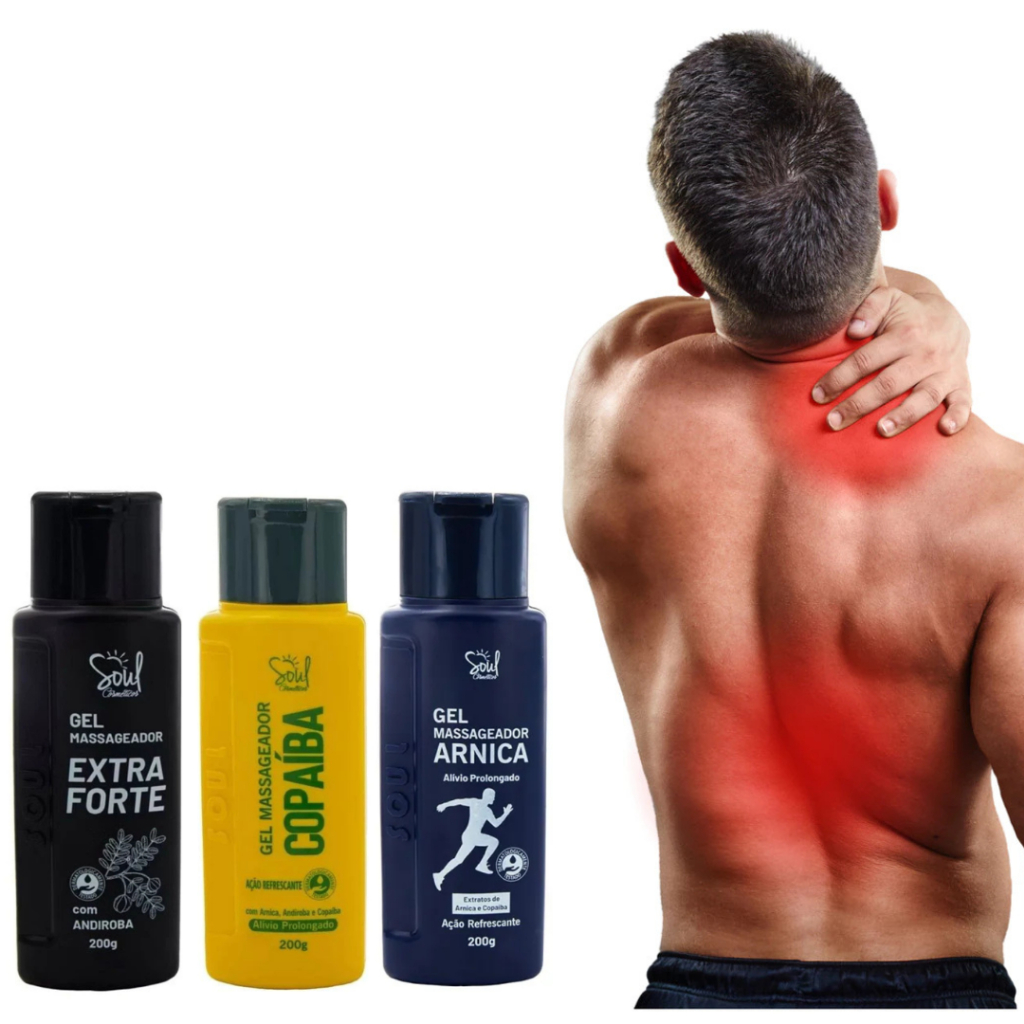 Kit 3 Gel Pomada Para massage - Arnica - Copaíba - Extra Forte 200g – Soul Cosméticos em Oferta na Shopee